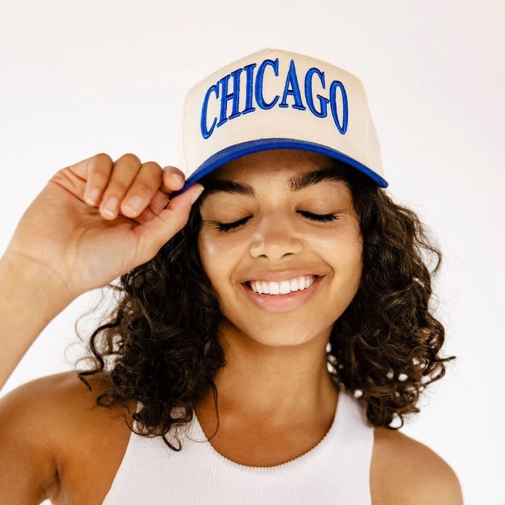 Alice & Wonder Chicago Puff Snapback Hat in Royal Blue